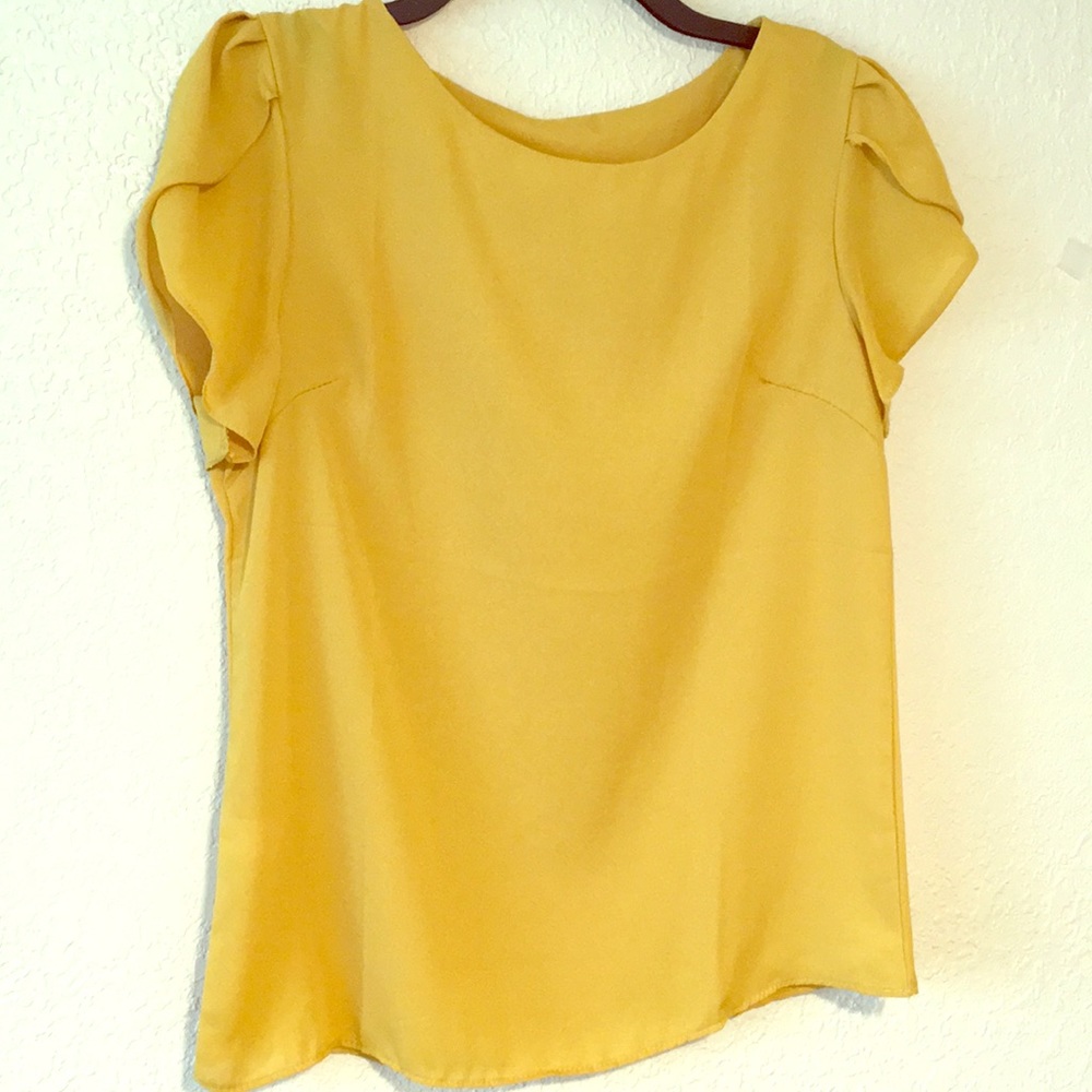 Gold dress blouse